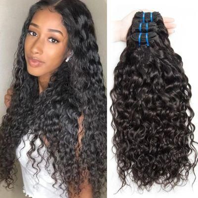 Water Wave Human Hair Bundles Deals 100% Brazilian Hair Weaves Bundle Double Weft Natural Hair Extension Black 26 Inches