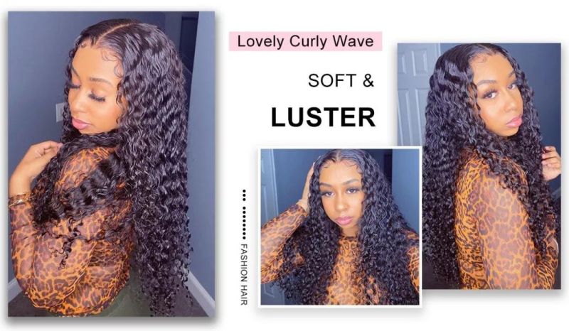 13X4 HD Lace Front Wigs Curly Wave Human Hair Wigs 180%