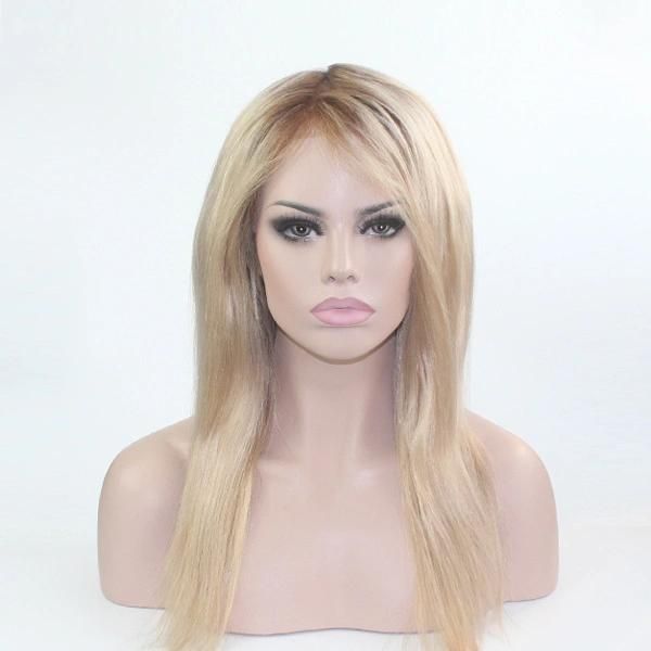 Custom Made Mono Base with Lace Front Ombre Color Natural Full Cap Wig