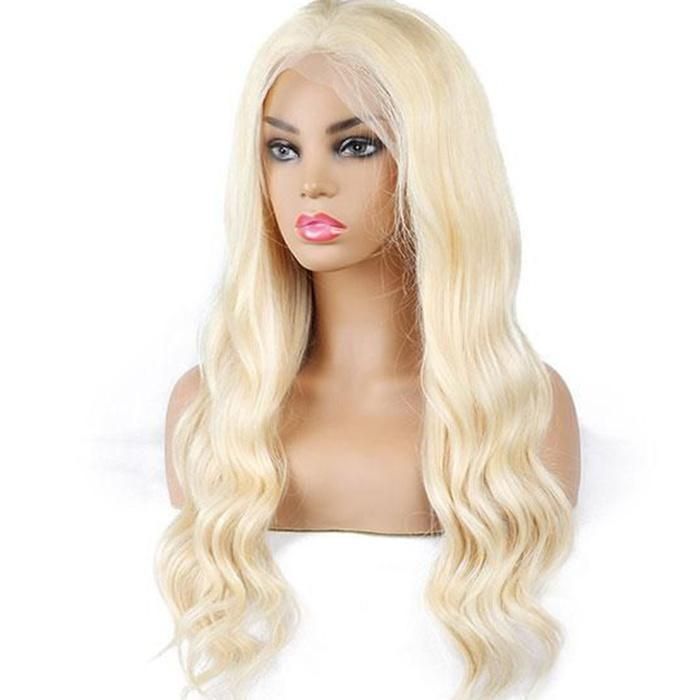 Factory Price 150 Density 13X4 Lace Straight Blonde 613 Transparent Swiss Lace Frontal Wig for Woman