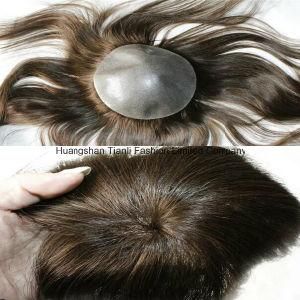 7A Grade Hand-Tied Human Hair Customize Toupee for Man #2