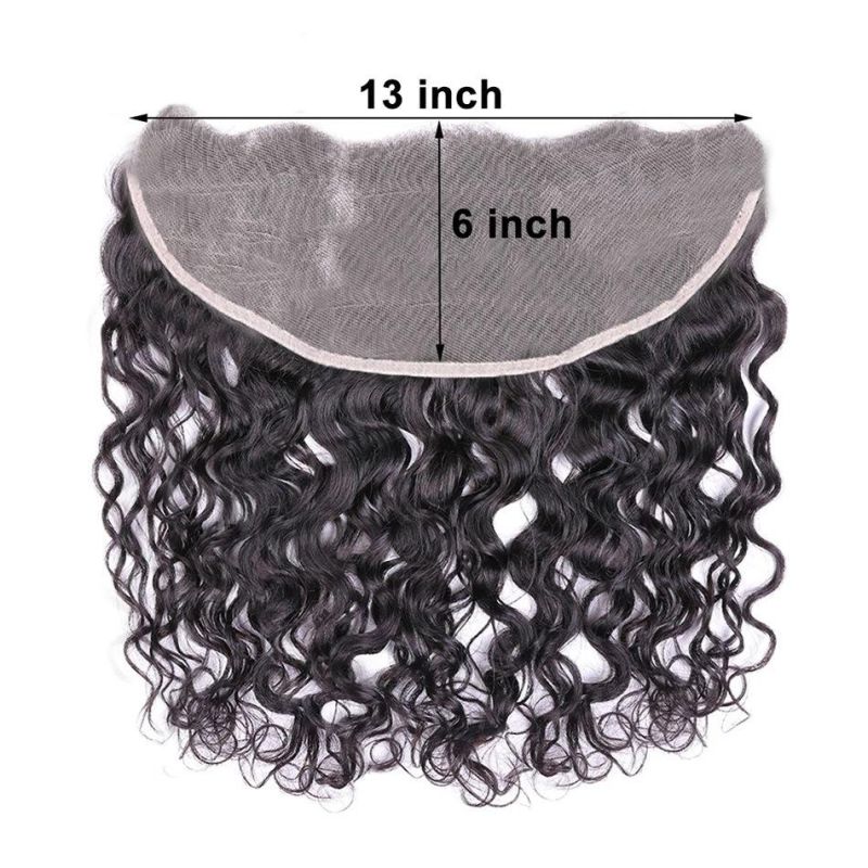 Wholesale 13X4 13X6 Natural Wave Lace Frontal Closure Water Wave 4X4 5X5 Lace Closure Brazilian Top Quality Remy 100 Human Hair 360 Lace Frontal