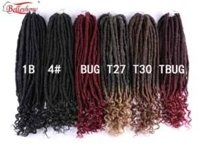Belleshow Wholesale Faux Locs Afo 20 Inch Dreadlock Jewelry Dreadlock with Curly Ends Goddess Faux Locs