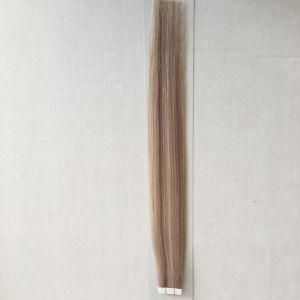 P18/60# Silky Straight PU Tape Skin Weft Virgin Human Hair Extensions