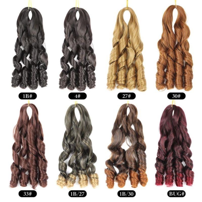 Pony Style Loose Wave 22inch Spiral Curly Braiding Hair Spiral Curl Wavy Braids French Curls Synthetic Braiding Hair