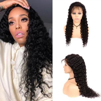 Wholesale 30 Inch Human Hair 4*4 Lace Front Wig Deep Wave Wig Lace Closure Wig
