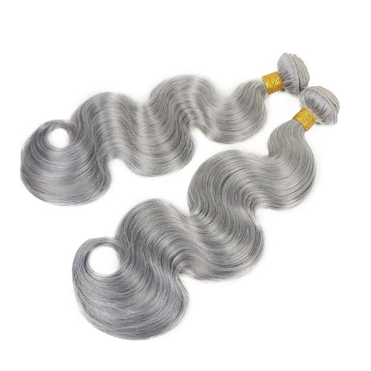 Wholesale Cheap Brazilian Hair Weave Remy Hair Bundles Extensions #Grey