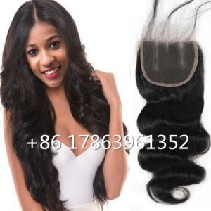 Top Lace Closure Brazilian Human Hair Full Lace Closures (4*4) Body, Straight with Original Virgin Human Hair Free Shipping