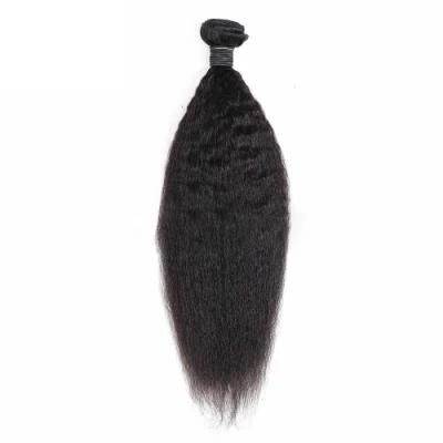 Natural Black Human Cuticle Hair Kinky Straight Bundle