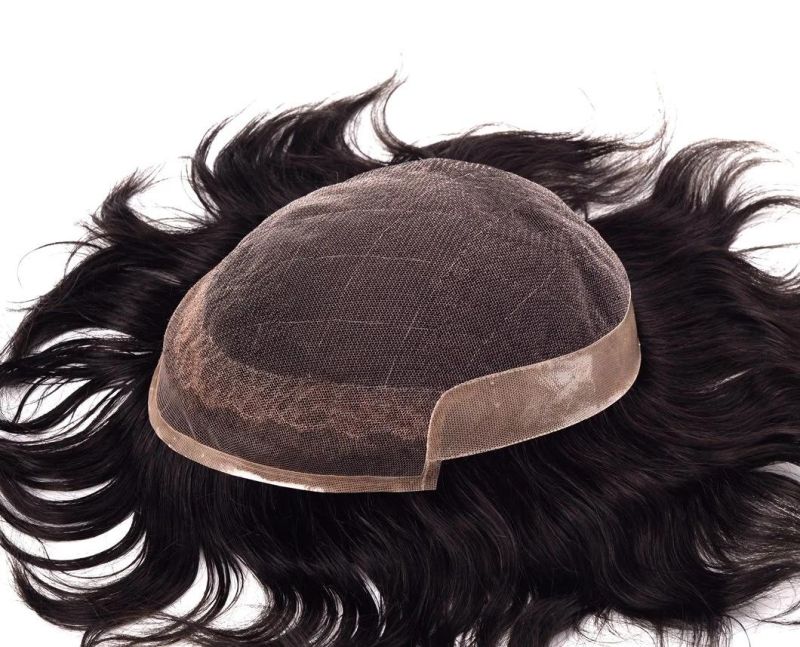 Stock Immediate Shipment Lace Toupee 100% Human Hair Piece for Men