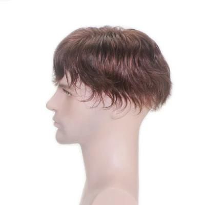 HS5 Silk Mono Base with Skin Perimeter Men&prime;s Toupee