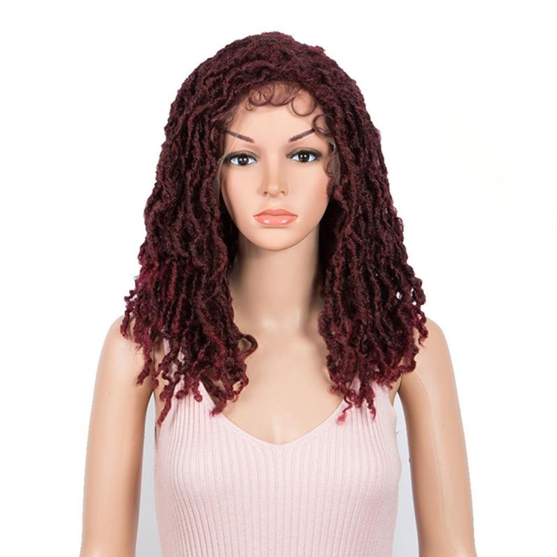 Dreadlock Braids Wig Crochet Twist Dreadlock Hair Wig Twists Fiber Hair Synthetic Hair Wigs with Lace Front for Black Women
