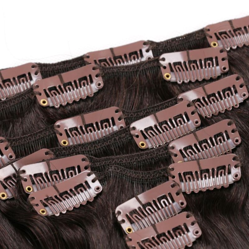 Natural Color Real Remy Human Hair Clip in Hair Extension