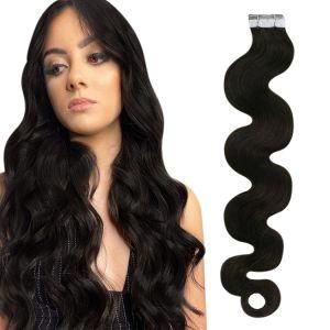 Seamless Tape in Hair Extensions Body Wave Remy Human Hair