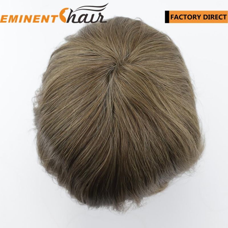 Lace Front Human Hair Men′s Toupee Factory