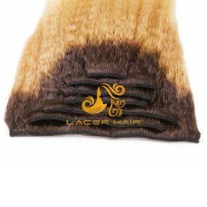 Ks27 Strawberry Blonde Kinky Straight 8&quot;-26&quot; Remy Human Brazilian Hair in Stock