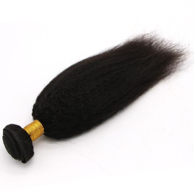 Cheap Yaki Kinky Straight Brazilian Human Hair Weaving