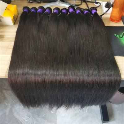 Double Drawn Virgin Mink Brazilian Hair Bundles Vendor, 40 Inch Bone Straight Virgin Brazilian Human Hair Extensions