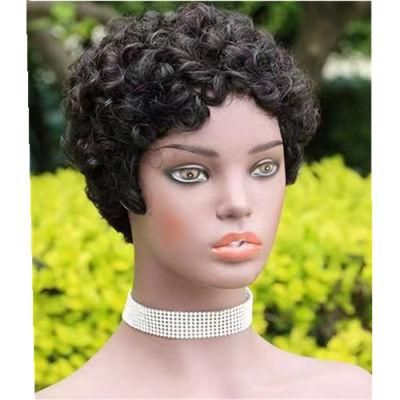 Wholesaler Wig Indian Human Hair Short Curly Women Wigs Human Hair Machine Wig