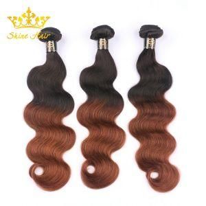 100% Human Virgin Hair Extension of 1b Brown Body Wave Hair Bundles