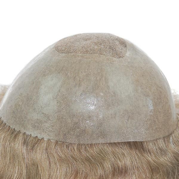 Fine Welded Mono with PU Skin Base Natural Hair Toupee