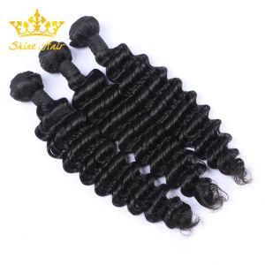 Unprocessed Virgin Human Hair with 1b Natural Color Deep Wave Hair Bundle