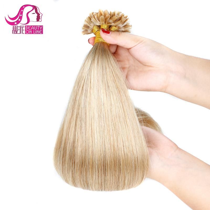 U Tip Pre-Bonded Keratin Glue Remy Real Human Hair Extensions