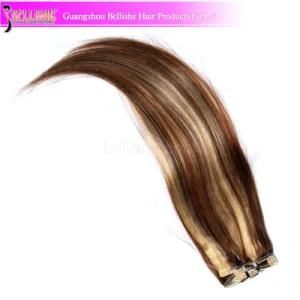 2014 New Products Clip in Hair Extension P8/613 7PCS Indian Human Hair