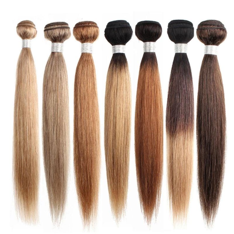 Brazilian Human Hair Straight Hair Weave Hair Weft Bundles Ombre Remy Hair Virgin Hair Human Hair Extensions 10A 20inches