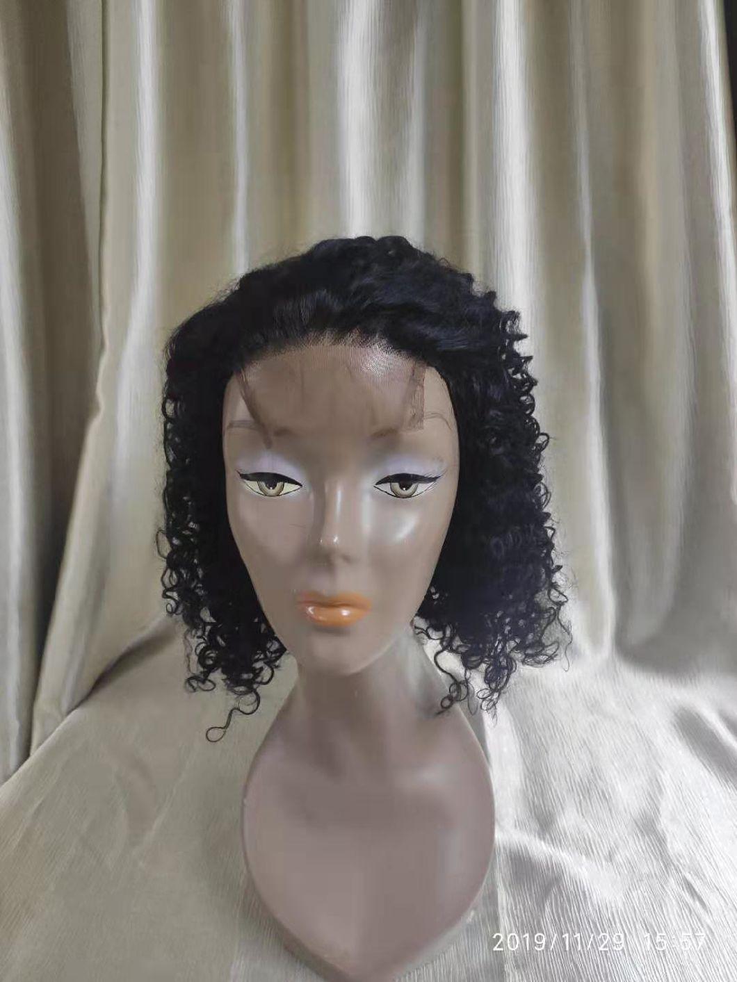 Short Hair Curly Wigs with Lace Frontal