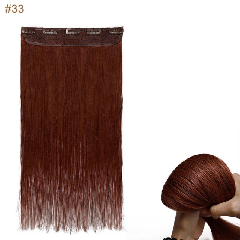 10-24 Inches Remy 100% Human Hair Straight Clip in Brazilian Human Hair Extensions Around Head Hair Multi Color Extensions