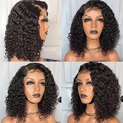 Natural Color Kinky Curl Wig Lace Front Wigs Afro Curl Brazilian Human Hair Wig for Black Women