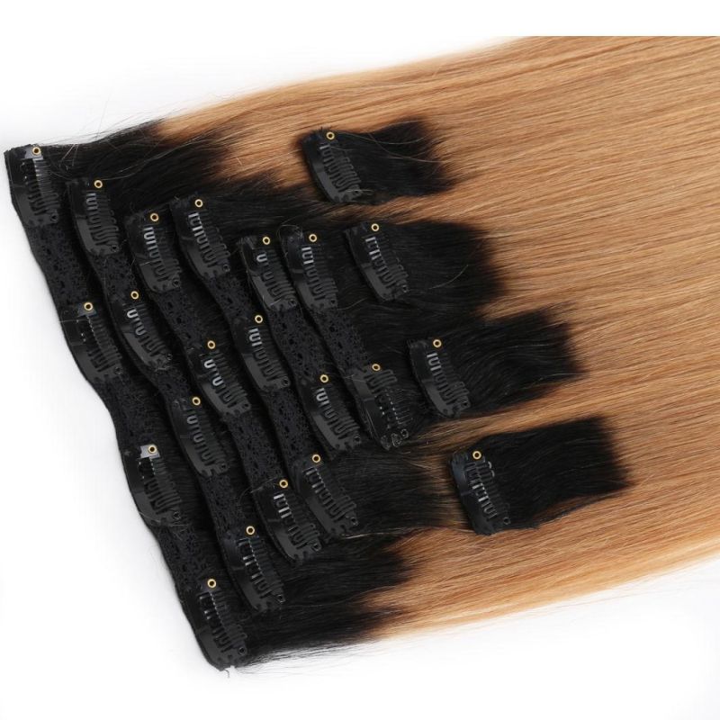 Xuchang Hair Factory 100% Remy Clip in Hair Extensions 220 Grams Loose Curly Indian Remy Clip in Human Hair Extensions