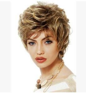 New Arrive Natural Looking Short Curly Hair Wig Heat Resistant Fiber Wig