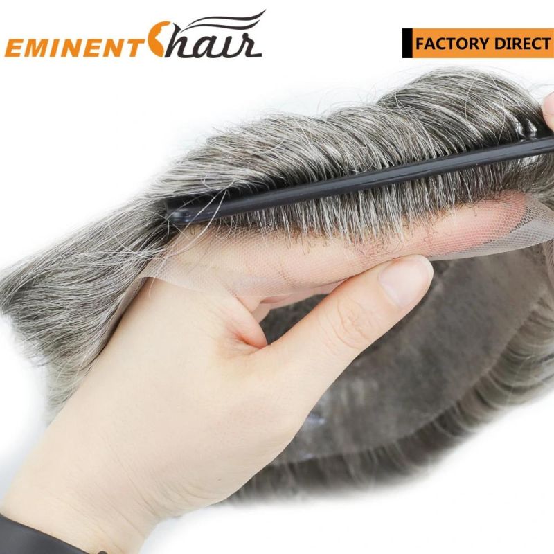 Natural Hairline Men′s Toupee Human Hairpiece