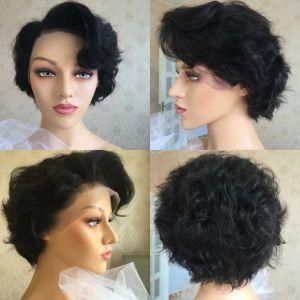 Hotsale Pixie Cut Human Hair Wig Natural Color Pixie Wigs Short Pixie Cut Human Hair Wigs for Black Women