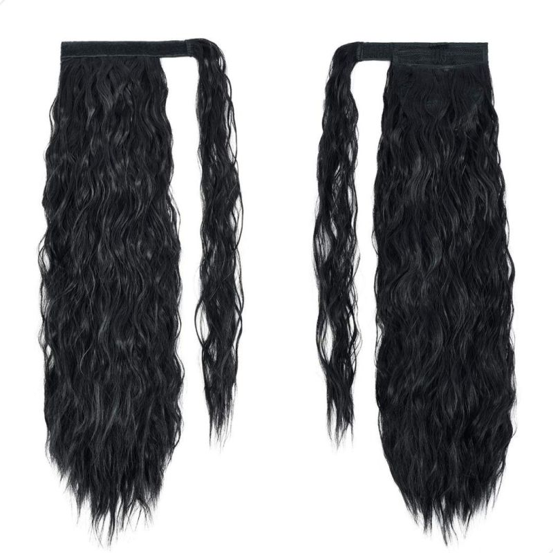 Curly Ponytail Natural Wrap on Hairgrips Hair Clips Extensions Heat Resistant Synthetic Fiber