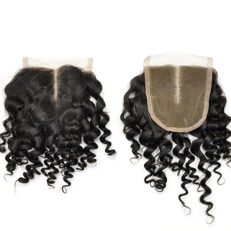 Curly Free Part Virgin Human Hair Lace Closure Lbh 200