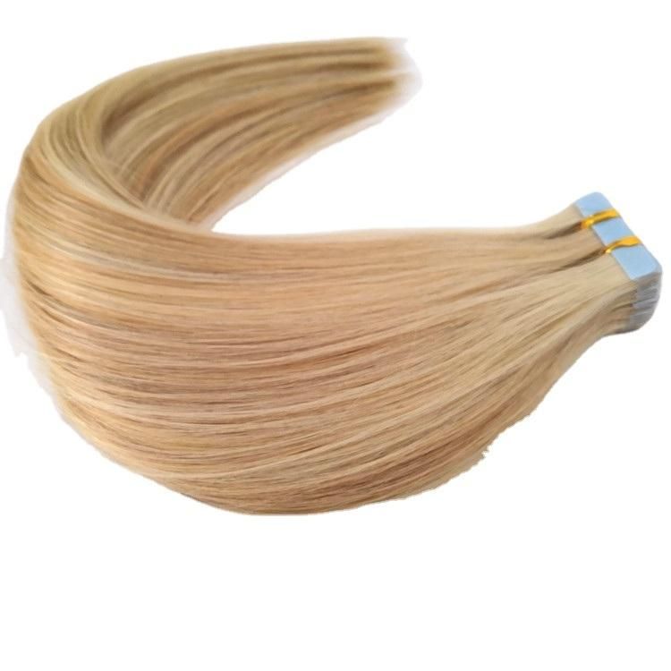 Invisible Aligned 100% Russian Human Hair Double Drawn Tape in Hair Extensions