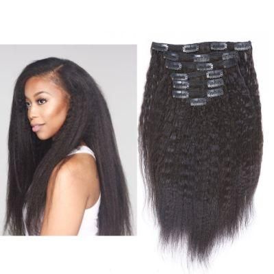 100% Human Hair Extension Clip in Hair Extensions 7PCS for Full Head Kinky Curly (AV-CHL07-14-1)