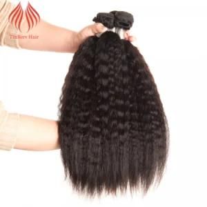 Tinberv Brazilian Kinky Straight 1PC Natural Color Virgin Hair Bundles 100% Human Hair Weaving