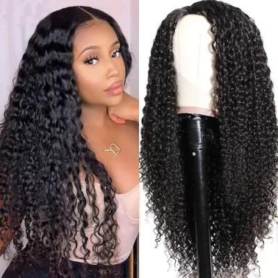 Wholesale Jerry Curly 4X4 Lace Closure Human Hair Wigs 150% Density, Unprocessed Brazilian Virgin Hair Free Part Wig Pre Plucked with Baby Hair