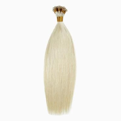 Wholesale Indian Raw Human Hair Blond Color Hand Tied Weft Hair Extension