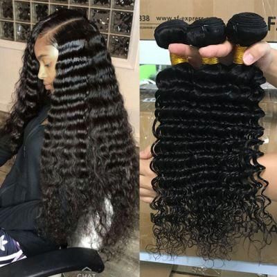 Kbeth Large Stock Human Hair Crochet Bundle, Wholesale Cheap Hair Bundle with Closure, Hair Weaving Human Deep Wave Indian Hair