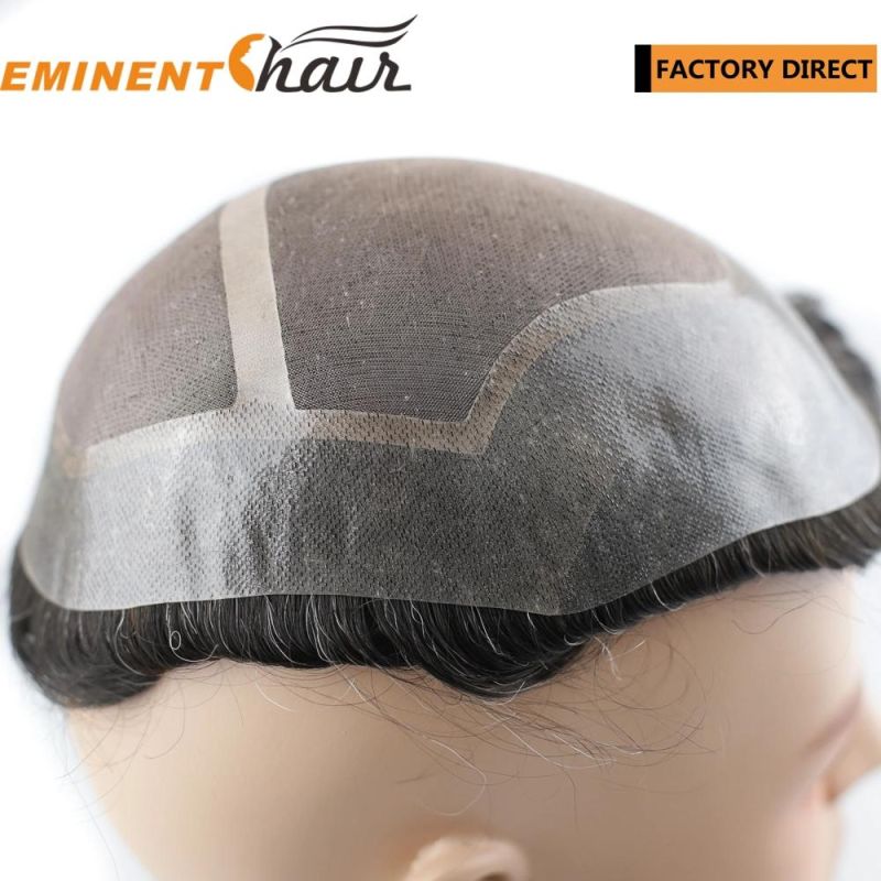 Custom Made Human Hair Men′s Hair Replacement System