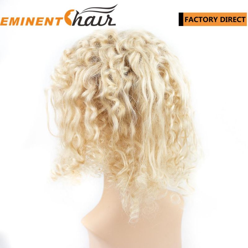 Lace Toupee Blond Curly Wig Natural Effect