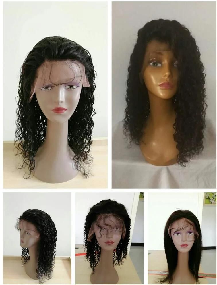 Full Lace Wigs for Black Women Water Wave Remy Human Hair Wig with Baby Hair Pre Plucked
