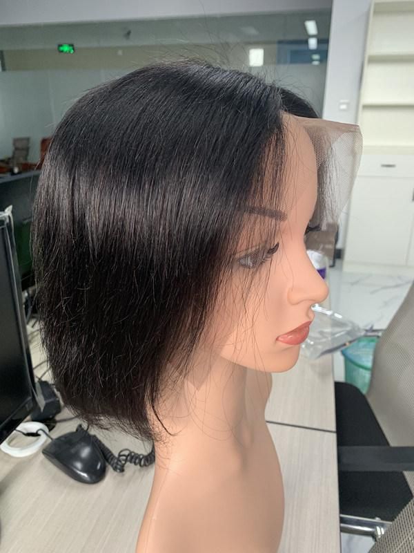 Peruvian Straight Wigs Short Wigs Human Hair Lace Front 13X4 Wig