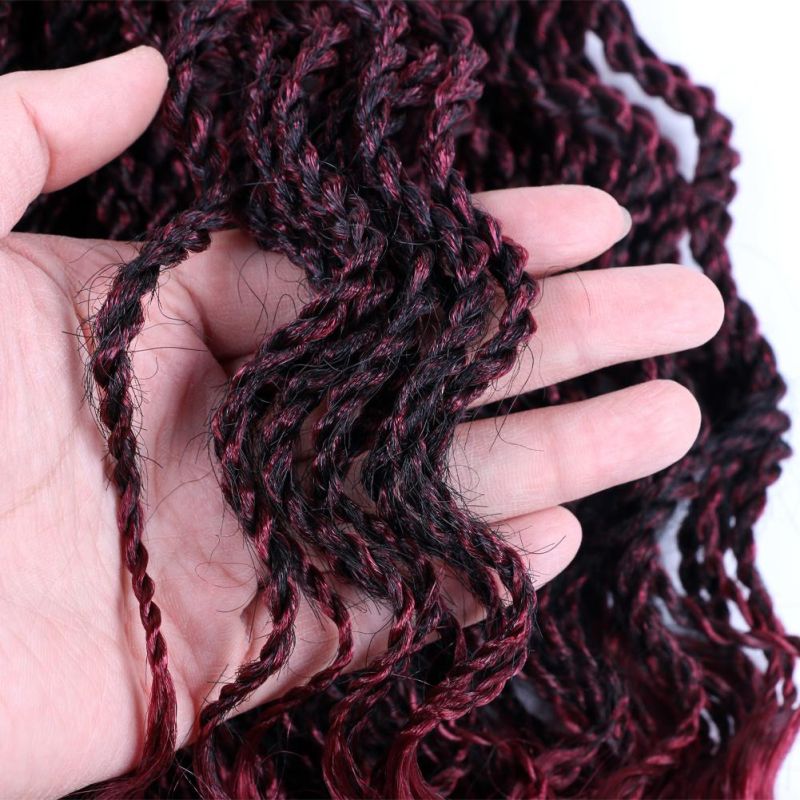 14inch 35stands Synthetic Crochet Braids Senegalese Twists with Wavy Ends Hair Extension