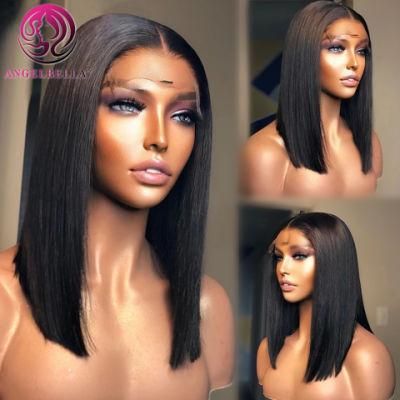 Raw Virgin Naturel Bob Cheveux Humain Perruque HD Full Lace Front Human Hair Wigs for Black Women Peruvian Hair Short Bob Wig